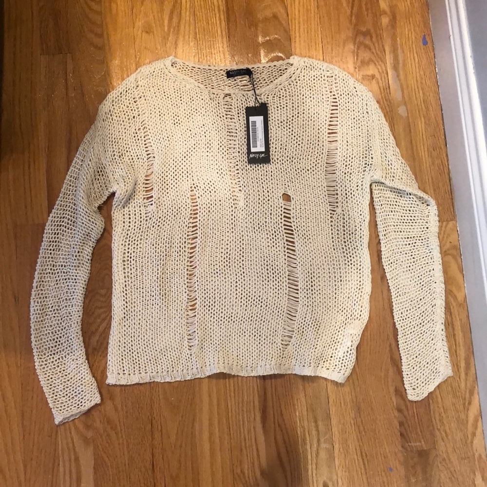 Nasty gal distressed sweater